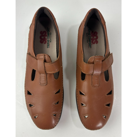 SAS Tripad Comfort Soft Step Leather Roamer Shoes Chestnut Brown Size 10 - Picture 2 of 16